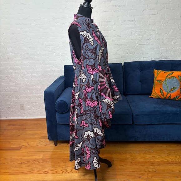 Mae Otti High/Low Sleeveless Blouse - Grey and Pink - Picture 3 of 8